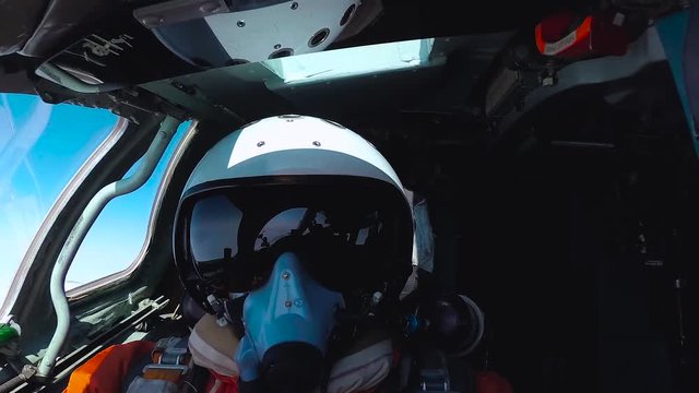 The pilot corrects equipment
