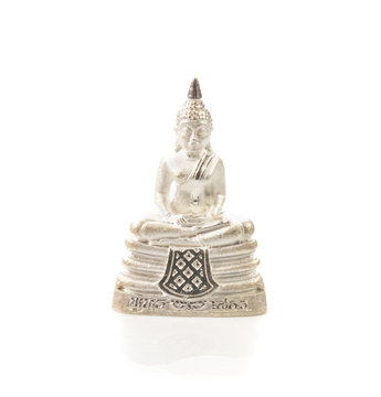 Thai buddha amulet close-up background