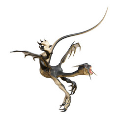 Obraz premium 3D Rendering Fairy Tale Dragon on White