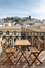 Panorámica del barrio del Albaicín de Granada desde las azoteas