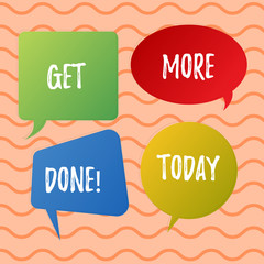 Conceptual hand writing showing Get More Done. Business photo text Checklist Organized Time Management Start Hard work Act