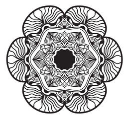 Abstract mandala graphic design decorative elements isolated on white color background for abstract concepts