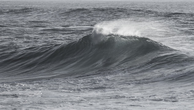beautful perfect surfing waves barreling in the Atlantic Ocean