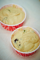 Cupcake dough, making cupcake 