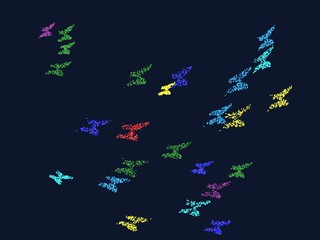 背景　パターン　ランダム　蝶