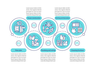 House building vector infographic template