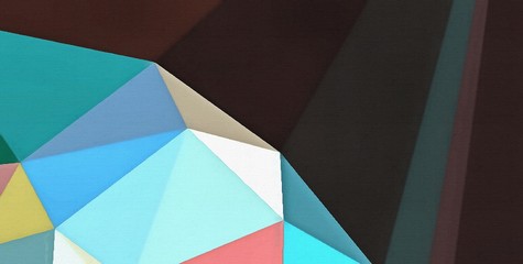 Abstract polygonal texture background. Colorful triangles geometric design. Unusual fashion style of low poly pattern.