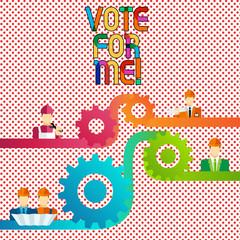 Conceptual hand writing showing Vote For Me. Business photo showcasing Campaigning for a government position in the upcoming election