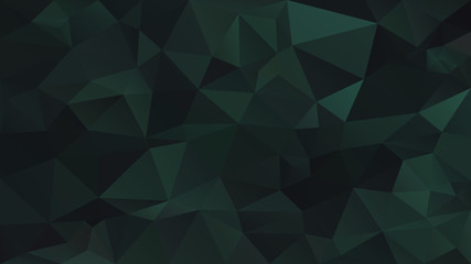 Obraz premium vector abstract irregular polygon background - triangle low poly pattern - dark forest pine green color
