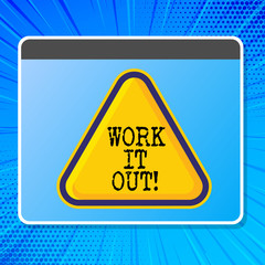 Obraz premium Word writing text Work It Out. Business concept for Planning something in detail brainstorm business teamwork