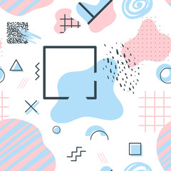 Memphis style seamless pattern 