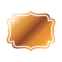 elegant frame golden isolated icon