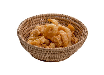 pork snack isolated on a white background
