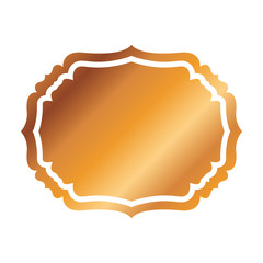 elegant frame golden isolated icon