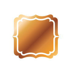 elegant frame golden isolated icon