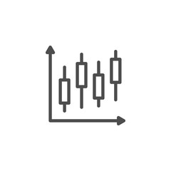 Stock graph line icon