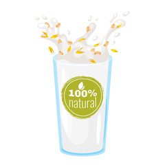 milk icon on white background