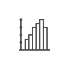 Obraz premium Column chart line icon