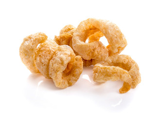 pork snack isolated on a white background