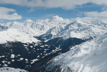 Naklejka premium Snow-white mountains of the Alps
