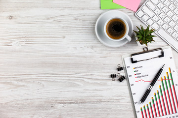 Accounting. Items for doing business in the office in the composition.