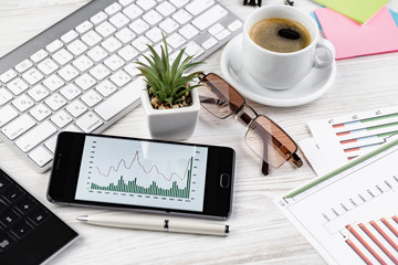 Accounting. Items for doing business in the office in the composition.