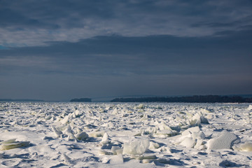 truancy, river, snow, ice, blocks, ice, shadow, nature, observation, sky, distance, space
