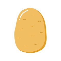 potato flat. Vector illustration of potatoes for soup.