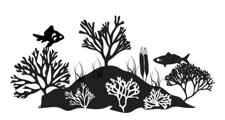 coral reef silhouette