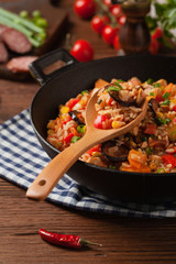 Traditional jambalaya.