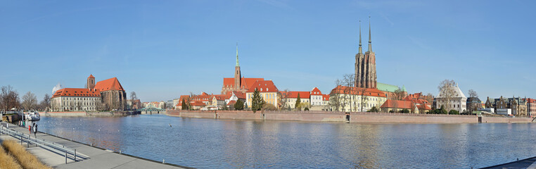 Obraz premium Ostrów Tumski we Wrocławiu, Polska