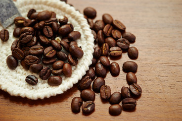 Roasted coffee beans