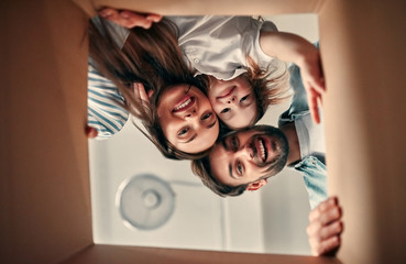 Family on moving day