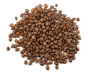 coffee beans isolated onwhite background