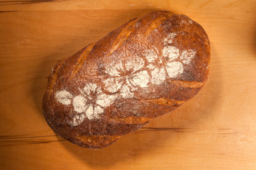 fig bread on wooden