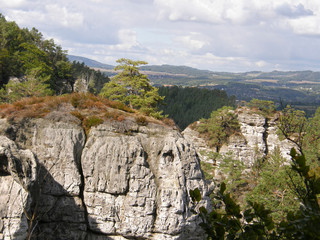 Mountain landscape. Bohemian Paradise. Czech. Europe