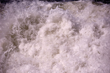 blue green water in stormy sea
