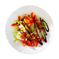Light salad with fresh vegetables