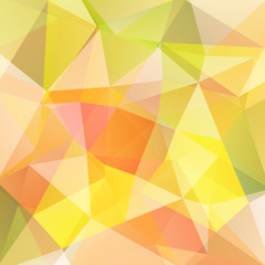 Obraz premium Abstract background consisting of yellow, orange triangles. Geometric design for business presentations or web template banner flyer. Vector illustration