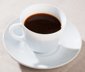 Image of  cup of fresh black coffee americano on table