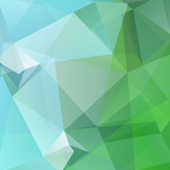 Fototapeta premium Abstract background consisting of blue, green triangles. Geometric design for business presentations or web template banner flyer. Vector illustration
