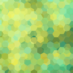 Background of green, yellow geometric shapes. Mosaic pattern. Vector EPS 10. Vector illustration