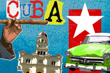 Cuba travel, Contemporary art collage, zine and comics culture