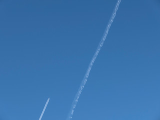 aircraft with contrail