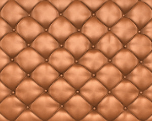 Luxury texture of brown leather furniture with buttons