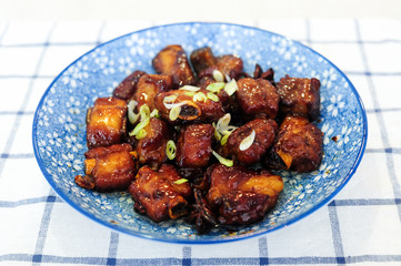 Delicious Chinese food: braised ribs