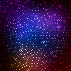 Disco light vector party background. Neon abstract shine disco light design pattern digital techno bright glow
