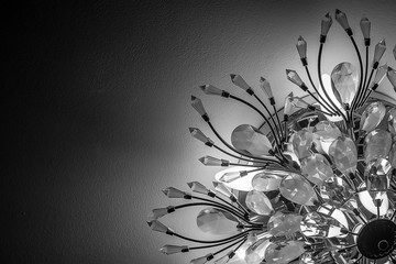 black and white chandelier