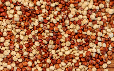 quinoa healthy superfood background, macro detail texture