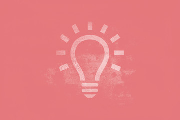 Fototapeta premium Pink Light Bulb Idea Tone Icon Texture Art Background Pattern Design Graphic